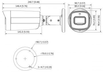 AHD, HD-CVI, HD-TVI, PAL KAMERA HAC-HFW1200TH-I8-A-0360B-S6 - 1080p 3.6 mm DAHUA
