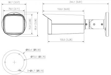 AHD, HD-CVI, HD-TVI, PAL KAMERA HAC-HFW2802TU-Z-A-27135-S2-DIP 2.7 ... 13.5 mm - MOTOZOOM DAHUA