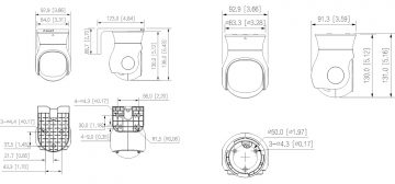 AHD, HD-CVI, HD-TVI, PAL KAMERA, ROTACINĖ IŠORINĖ HAC-PT1500A-IL-A-0280B-S2 Smart Dual Light - 5 Mpx 2.8 mm DAHUA