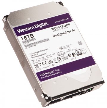Цифровой видеорегистратор HDD-WD181PURP 18 ТБ 24/7 WESTERN DIGITAL