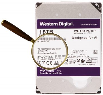 Цифровой видеорегистратор HDD-WD181PURP 18 ТБ 24/7 WESTERN DIGITAL