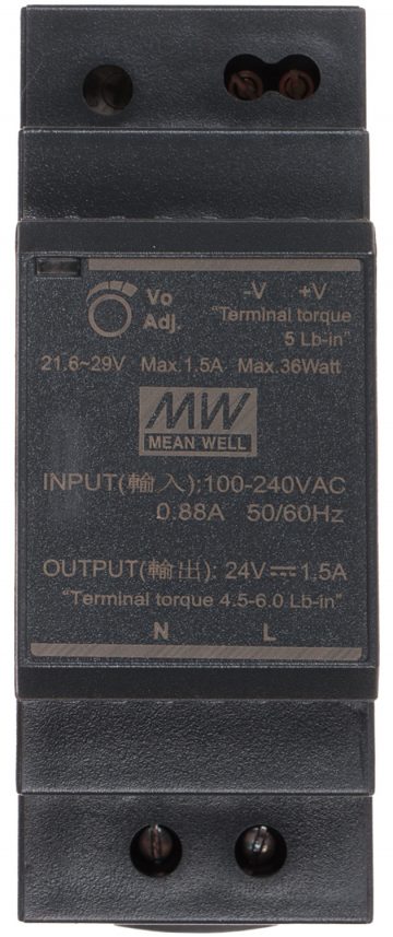 SLĒGIERĪCES ADAPTERIS TĪKLA BAROŠANAS BLOKS HDR-30-24 MEAN WELL