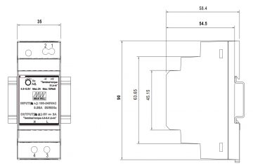SLĒGIERĪCES ADAPTERIS TĪKLA BAROŠANAS BLOKS HDR-30-24 MEAN WELL