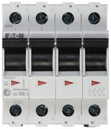 SLODZES ATDALĪTĀJS HIS-100/4 TRĪSFĀŽU 100 A EATON