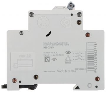 POWER SWITCH HN-C25/3 THREE-PHASE 25 A TYPE C EATON POWER SWITCH HN-C25/3 THREE-PHASE 25 A TYPE C EATON