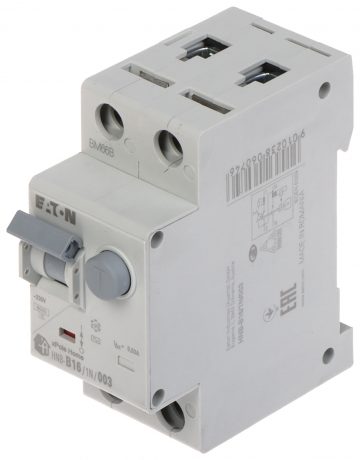 PALIEKOŠĀS STRĀVAS ATDALĪTĀJS HNB-B16/1N/003 VIENFĀZES, TIPS AC 30&nbsp;mA 16&nbsp;A EATON