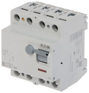 PALIEKOŠĀS STRĀVAS ĶĒDES PĀRTRAUCĒJS HNC-25/4/003 TRĪSFĀŽU, TIPS AC 30&nbsp;mA 25&nbsp;A EATON