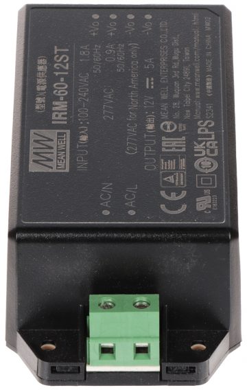 SLĒGIERĪCES ADAPTERIS TĪKLA BAROŠANAS BLOKS IRM-60-12ST MEAN WELL