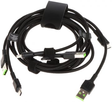 KABEĻU KOMPLEKTS KABGCSET01-GC GC Ray 0.3&nbsp;m, 1.2&nbsp;m, 2&nbsp;m Green Cell