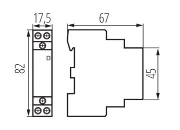 MODULAR CONTACTOR KMC-20-11 20 A 230 V AC IDEAL