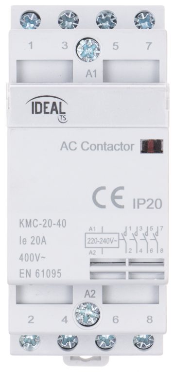 МОДУЛЬНЫЙ КОНТАКТОР KMC-20-40 20А 400В ПЕРЕМЕННОГО ТОКА ИДЕАЛЬНЫЙ