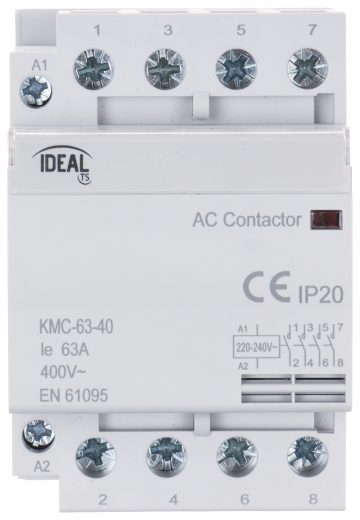 MODULĀRS KONTAKTORS KMC-63-40 63 A 400 V AC IDEAL