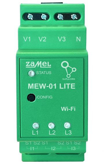 ELEKTROENERĢIJAS MONITORS MEW-01/LITE SUPLA TRĪSFĀŽU ZAMEL