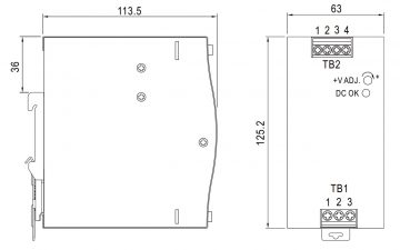 SLĒGIERĪCES ADAPTERIS TĪKLA BAROŠANAS BLOKS NDR-240-24 MEAN WELL
