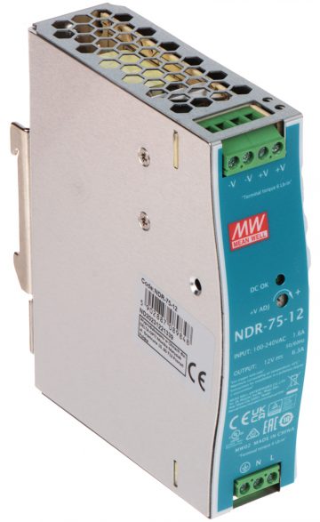 SWITCHING DEVICE ADAPTER POWER SUPPLY UNIT NDR-75-12 MEAN WELL