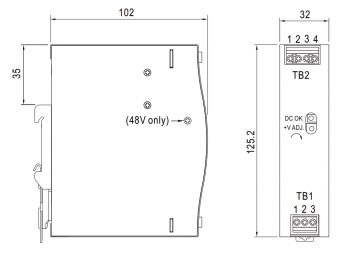 SWITCHING DEVICE ADAPTER POWER SUPPLY UNIT NDR-75-12 MEAN WELL