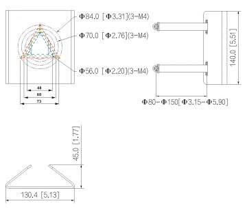 КРЕПЛЕНИЕ НА СТОЛБ PFA157 DAHUA