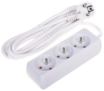 POWER DISTRIBUTION UNITS PR-3M-3G/W (3 SOCKETS) 2.8 m