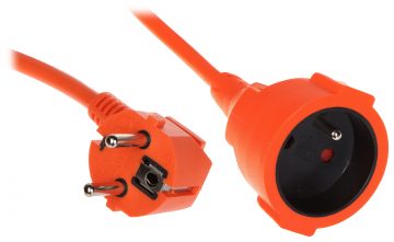 EXTENSION CORD WITH GROUNDING PS-3X1.5-30M/ORANGE 30 m
