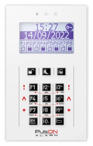 SIGNĀLA VADĪBAS PANEĻA TASTATŪRA PULSON-LCD/C-WH