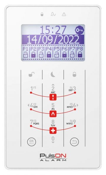 SIGNĀLA VADĪBAS PANEĻA SENSORU TASTATŪRA PULSON-LCD/T-WH