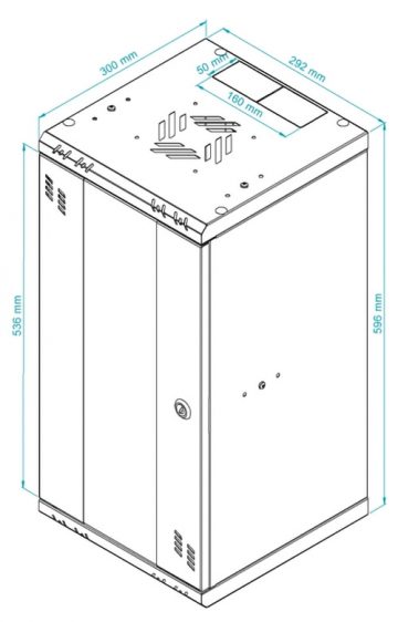 Подвесной шкаф-стойка S-RC10-12U-300GG STALFLEX