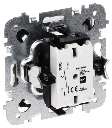 Одноклавишный выключатель SANTRA/4110-10/EPN 250 В 10 А Электро-Пласт Одноклавишный выключатель SANTRA/4110-10/EPN 250 В 10 А Электро-Пласт