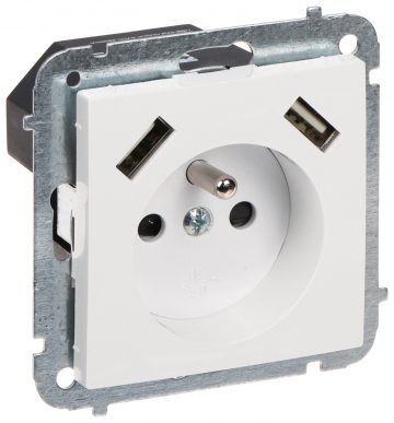 ATSEVIŠĶA KONTAKTLIGZDA AR USB ADAPTERI SANTRA/4188-10/EPN 230&nbsp;V 16&nbsp;A Elektro-Plast