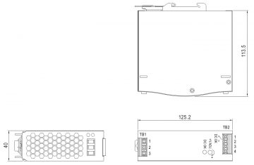 IŠJUNGIMO ADAPTERIS TINKLO MAITINIMO ĮRENGINIO SDR-120-12 REIKIA GERAI