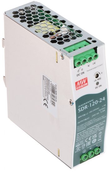 SLĒGIERĪCES ADAPTERIS TĪKLA BAROŠANAS BLOKS SDR-120-24 MEAN WELLSLĒGIERĪCES ADAPTERIS TĪKLA BAROŠANAS BLOKS SDR-120-24 MEAN WELL