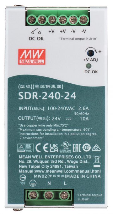 ПЕРЕКЛЮЧАТЕЛЬ АДАПТЕР СЕТЕВОЙ БЛОК ПИТАНИЯ SDR-240-24 MEAN WELL
