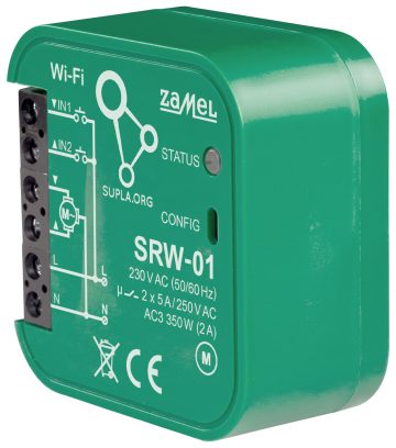 VIEDAIS RUĻĻVEIDA VĀRTU KONTROLIERIS SRW-01 Wi-Fi 230 V AC ZAMEL