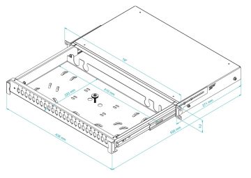 OPTISKĀS ŠĶIEDRAS SADALES KASTE TFSP-19-1U-24S-SC-G STALFLEX