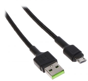 KAABEL USB-A/USB-MICRO/1,2M-GC PowerStream 1,2m roheline element