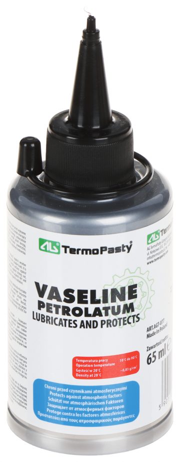 TEHNISKAIS VAZELĪNS VASELINE-PETROLATUM/65 IZSPIEDĒJS 65 ml AG TERMOPASTY