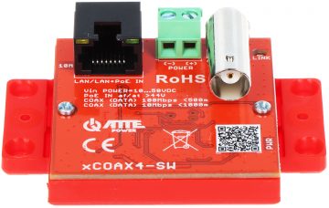 UTP / COAXIAL CONVERTER SET FOR LAN+POE TRANSMISSION XCOAX4-SET SET OF 2 PCS. ATTE UTP / COAXIAL CONVERTER SET FOR LAN+POE TRANSMISSION XCOAX4-SET SET OF 2 PCS. ATTE