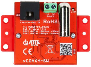 UTP / COAXIAL CONVERTER SET FOR LAN+POE TRANSMISSION XCOAX4-SET SET OF 2 PCS. ATTE UTP / COAXIAL CONVERTER SET FOR LAN+POE TRANSMISSION XCOAX4-SET SET OF 2 PCS. ATTE