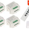 4 VIEDO LED APGAISMOJUMA KONTROLIERU KOMPLEKTS ATLO-SW-TUYA-4 Wi-Fi, ZigBee, Tuya Smart