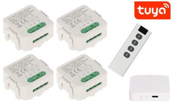 4 VIEDO LED APGAISMOJUMA KONTROLIERU KOMPLEKTS ATLO-SW-TUYA-4 Wi-Fi, ZigBee, Tuya Smart