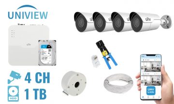 MONITORINGA KOMPLEKTS UNV-NVR04-4IPCB 4 KAMERAS + DVR UNIVIEW MONITORINGA KOMPLEKTS UNV-NVR04-4IPCB 4 KAMERAS + DVR UNIVIEW