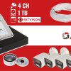 MONITORINGA KOMPLEKTS APTI-NVR09-4IPCB 4 KAMERAS + DVR