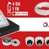 MONITORINGA KOMPLEKTS APTI-NVR09-4IPCT 4 KAMERAS + DVR