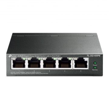 Jungiklis|TP-LINK|TL-SG105PE|Stalinis kompiuteris/pjedestalas|5x10Base-T / 100Base-TX / 1000Base-T|PoE prievadas 4|TL-SG105PE Jungiklis|TP-LINK|TL-SG105PE|Stalinis kompiuteris/pjedestalas|5x10Base-T / 100Base-TX / 1000Base-T|PoE prievadas 4|TL-SG105PE