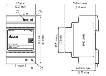 LÜLITI ADAPTER TOITEÜKSUS DRC-12V060W-1RZ Delta Electronics