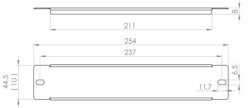 RACK SKAPĪŠU UZMAVA E-RP10-1U-B STALFLEX