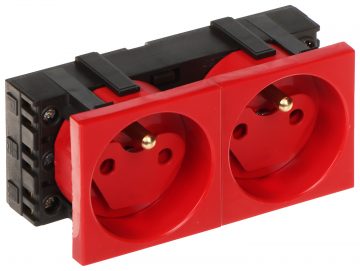 ДВОЙНАЯ РОЗЕТКА ДЛЯ ПЕРЕДАЧИ ДАННЫХ С ЭЛЕМЕНТОМ ДОСТУПА К РОЗЕТКЕ GN-DATA-2P/LS System 45