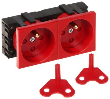 ДВОЙНАЯ РОЗЕТКА ДЛЯ ПЕРЕДАЧИ ДАННЫХ С ЭЛЕМЕНТОМ ДОСТУПА К РОЗЕТКЕ GN-DATA-2P/LS System 45