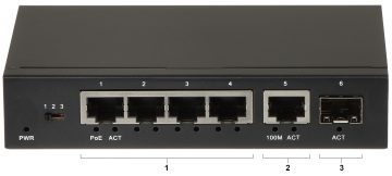 SWITCH POE GTX-ALM1-05-41SFP 4-PORTU SFP