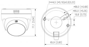 AHD, HD-CVI, HD-TVI, PAL KAMERA HAC-T1A21-U-0280B - 1080p 2.8 mm DAHUA