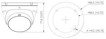 AHD, HD-CVI, HD-TVI, PAL KAMERA HAC-T2A21-U-0280B - 1080p 2.8 mm DAHUA